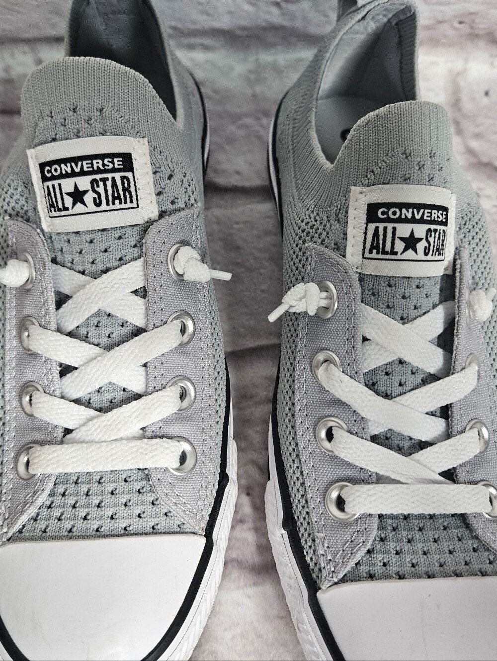 Converse Knit Shoes Sneakers Grey Size 6 Women's - Picture 4 of 10